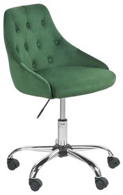 Cadeira de escritório em veludo verde esmeralda PARISH Beliani
