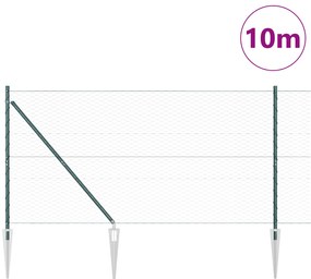 Cerca Hexagonal vidaXL Verde 1.4x10 m Aço