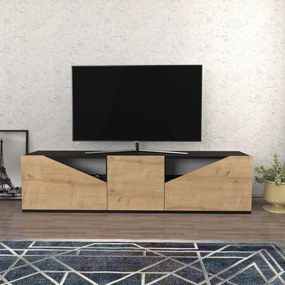 Móvel de TV Carson – Antracite e Carvalho – 160x35,3x40 cm