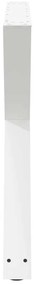 Pés para mesa de jantar 2 peças, branco, 90x(72-73,3) cm, aço