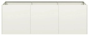 Vaso floreira 120x40x40 cm aço laminado a frio branco