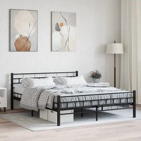 Estrutura de cama aço 160x200 cm preto