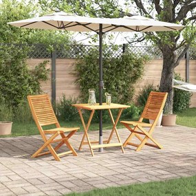 vidaXL Conjunto de Móveis para Exterior Manual 3 pcs 70 x 70 x 75 cm