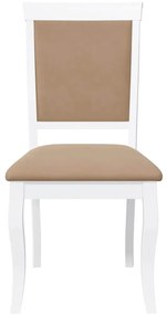 Cadeiras de jantar com almofadões 2 pcs madeira maciça branco