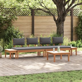 vidaXL Conjunto de Jantar de Jardim de 5 peças em Madeira Sólida de Teak