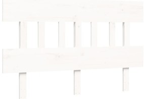 Cama sem colchão 140x200 cm madeira de pinho maciça branco