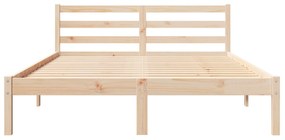 Cama com Cabeceira vidaXL 140x210 cm Madeira de Pinho