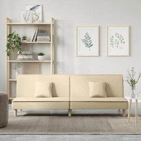 vidaXL Sofá-cama tecido creme