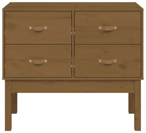 Armário consola 90x40x78 cm pinho maciço castanho mel