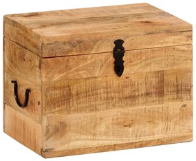 Caixa de arrumação 39x28x31 cm madeira de mangueira maciça