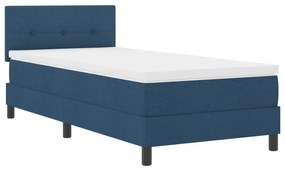 Cama Box Spring com Colchão Azul 90x200 cm Tecido