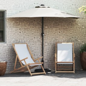vidaXL Guarda-sol de Jardim Areia com Poste de Alumínio, 294 cm