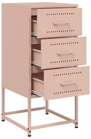 Mesa de cabeceira 36x39x78 cm aço rosa