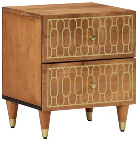 vidaXL Mesa de cabeceira 40x33x46 cm madeira de mangueira maciça