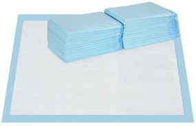 PawHut Resguardos de Treino Animais de Estimação 80 Unidades 45x60 cm Resguardos Absorventes para Cães com 6 Camadas Azul