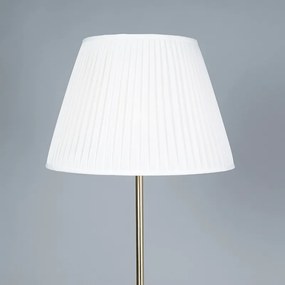 Luminária de pé retro latão com abajur plissado 45 cm - Kaso Retro