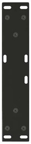 Pés para mesa de centro em V, 2 peças, preto, 40x(30-31,3) cm, aço