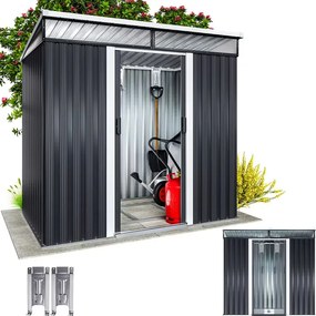Abrigo Jardim para ferramentas em metal 196x122x180cm antracite
