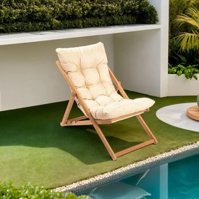 Cadeira de Jardim My006 – Castanho Creme – 59x90x44 cm | Tribo Home