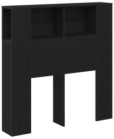 Cabeceira Armário vidaXL Preto Carvalho 100x19x104,5 cm Feita de Madei
