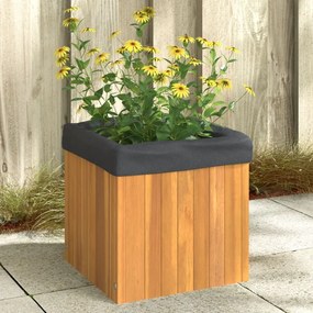 vidaXL Vaso/floreira de jardim 35x35x35 cm madeira de acácia maciça