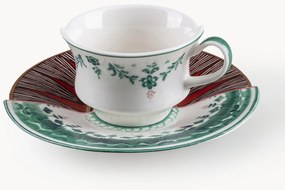 Chávena de café com pires em porcelana fina de designer Hybrid