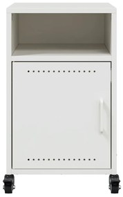 Mesas de cabeceira 2 pcs 36x39x59 cm aço branco