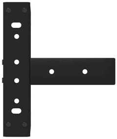 Pés para mesa de centro em forma de T, 2 peças, preto, 30x25x(30-31) c