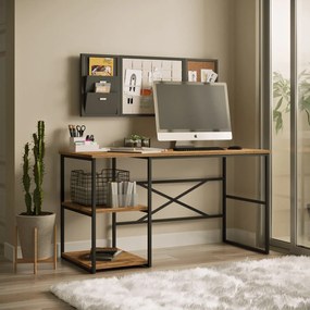 Secretária de Estudo "Boston" – Pinho Atlântico, 140x60x75 cm, Design