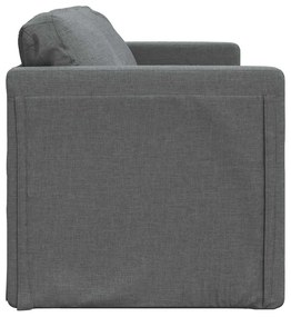Sofá-cama sem pés 112x174x55 cm tecido cinzento-escuro