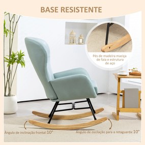 Poltrona Baloiço Estofada em Veludo Poltrona Baloiço Relax com Assento