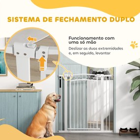 PawHut Barreira de Segurança para Cães Extensível 76-102 cm Barreira p