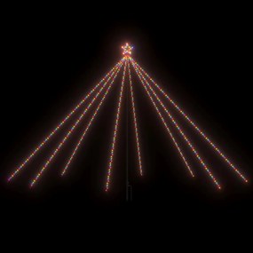 Iluminação p/ árvore de Natal int/ext 576 LEDs 3,6 m colorido