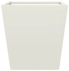 Vaso/floreira de jardim 40x40x40 cm aço branco