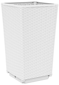 Vasos/floreiras 2 pcs 32,5x32,5x57 cm PP branco