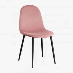 Glamm Estofada Cadeira De Jantar Preto & Velluto Rubor & Terciopelo - Sklum