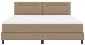 Cama Box com Colchão Cappuccino, Super King, Couro Sintético