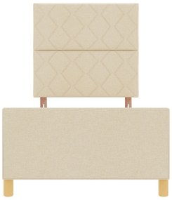 Cama vidaXL Creme 90x190 cm Tecido