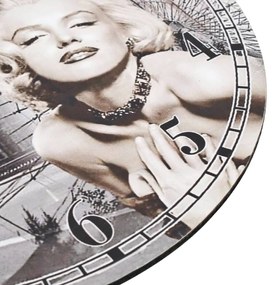 Relógio de parede vintage Marilyn Monroe 30 cm