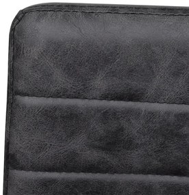 Cadeiras de jantar cantilever 6 pcs couro artificial preto