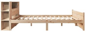 Cama com estante sem colchão 150x200 cm pinho maciço