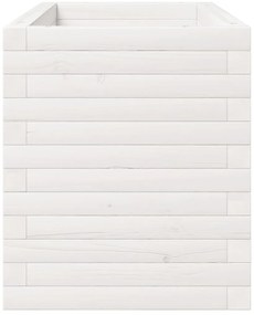 Vaso/floreira de jardim 90x90x49,5 cm pinho maciço branco