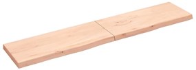 vidaXL Prateleira de parede 200x40x(2-6)cm carvalho maciço não tratado