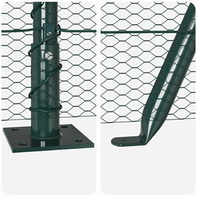 Cerca Hexagonal vidaXL Verde 0.8x10 m Aço