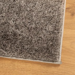 Tapete de pelo alto aspeto brilhante ISTAN 160x230 cm cinzento