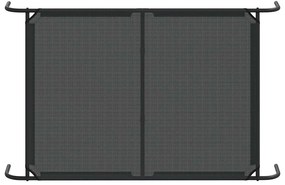 Cama para cães elevada 130x80x20 cm Textilene e aço preto