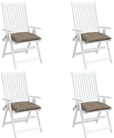 Almofadões de cadeira 4 pcs tecido oxford cinza-acastanhado