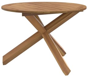 vidaXL Mesa de jardim Ø109x74 cm madeira maciça de teca