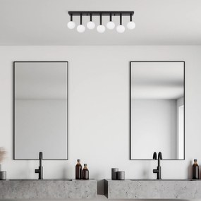 Candeeiro de Teto Even – Preto e Creme – 82 x 10 x 26 cm