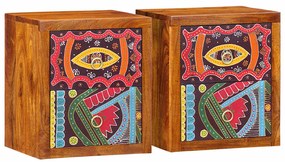vidaXL Mesas de Cabeceira 2 pcs 35x30x40 cm em Madeira de Acácia